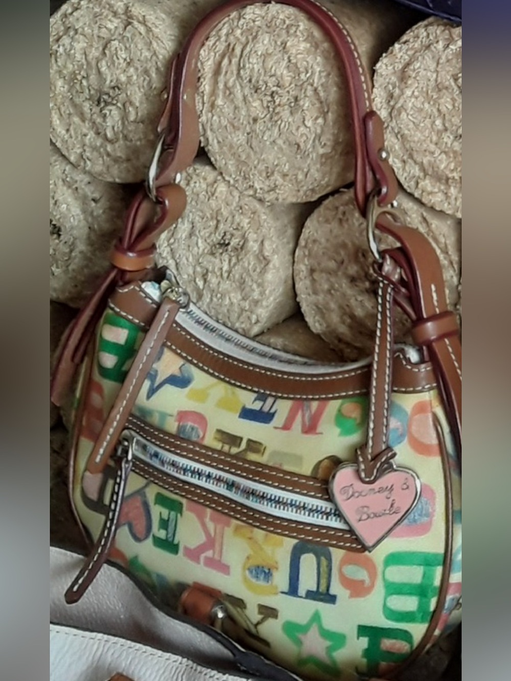 Vintage Dooney & Bourke Y2K Rainbow Doodle Graffiti Mini shoulder Bag